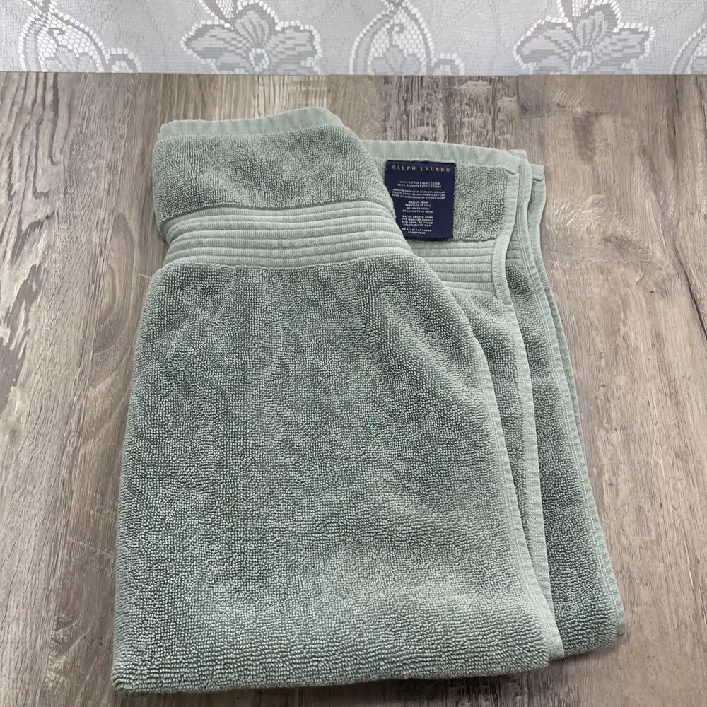 Ralph Lauren Hand Towel Stone Blue 100% Cotton 21